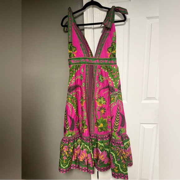 FARM Rio Ana Tapestry Pink Midi Dress - Picture 4 of 7